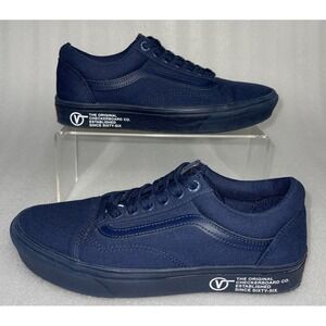 Vans ComfyCush Old Skool Triple Blue Navy Canvas Sneakers‎ Womens 9.5/Men 8